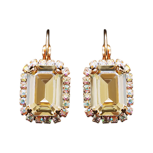 Auskarai "Lurdes II (Auksinė Šešėlis)" su Swarovski™ kristalais